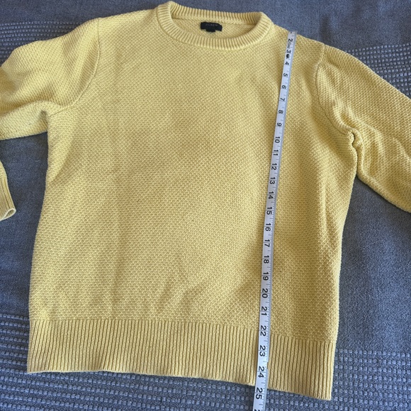 J Crew 100% Cotton Waffle Crewneck Sweater in Butter Yellow - Size S 🧈 - Picture 8 of 9